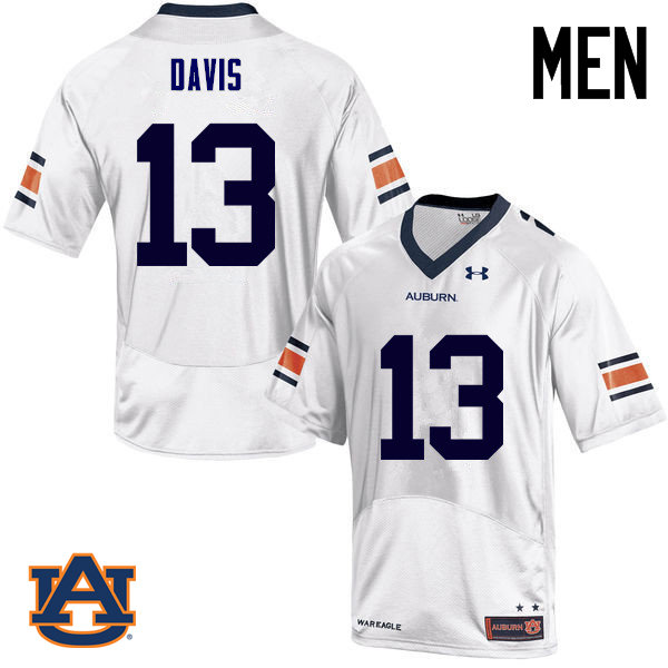 Men Auburn Tigers #13 Javaris Davis College Football Jerseys Sale-White